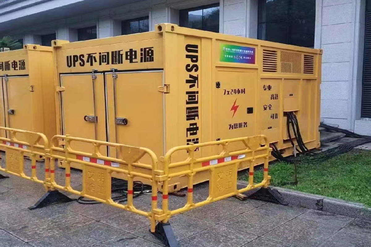 莎车发电机租赁施工现场