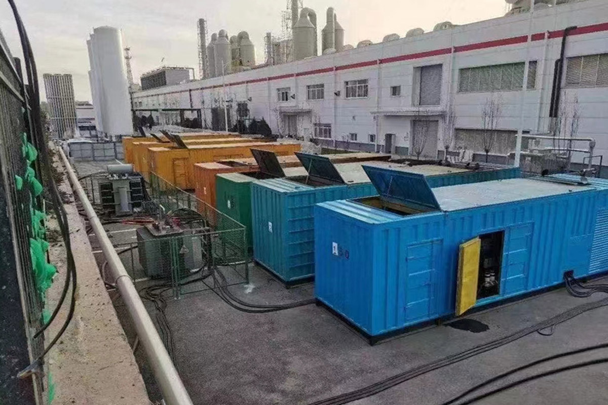 莎车发电机租赁施工现场